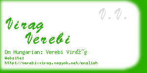 virag verebi business card